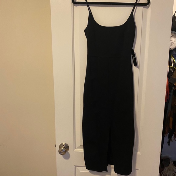 Lulus NWT Black Sleeveless Bodycon Midi Dress - Picture 4 of 6